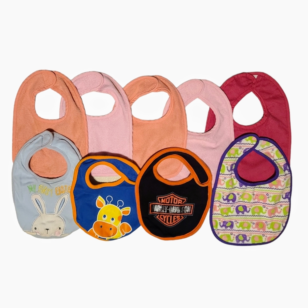 Bundle of Small Bibs (9 total)